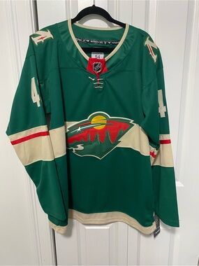 NWT NHL Minnesota Wild Hughes Home Jersey Flaw